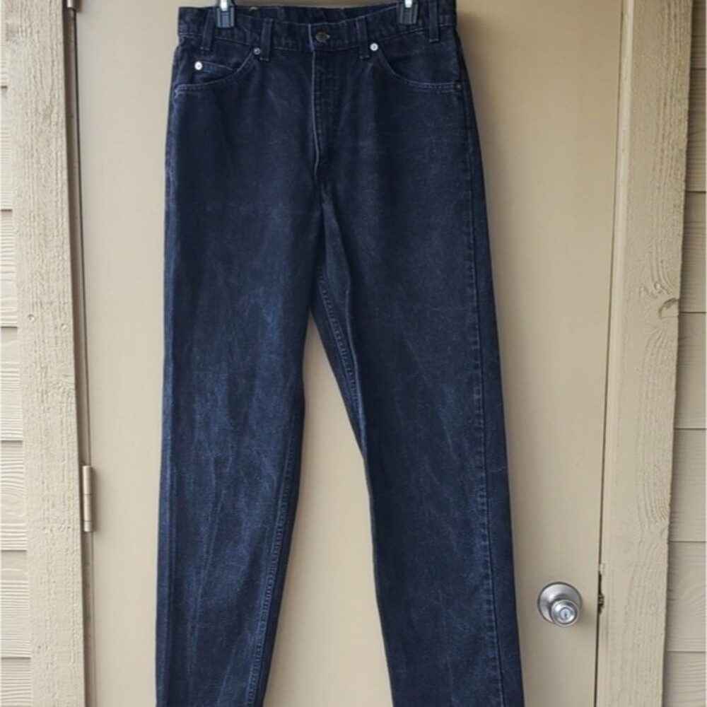 Mens Vintage Levi's Orange Tag 550 Relaxed Fit Black Straight leg Jeans